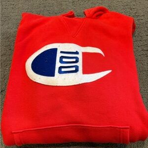 Champion Red and Blue Crewneck Sweater
